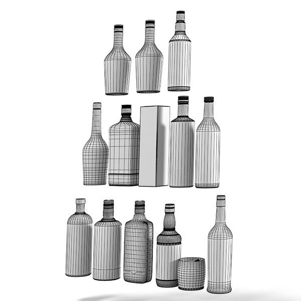 3d model bar bottles set - Bar Bottles Set by shop3ds